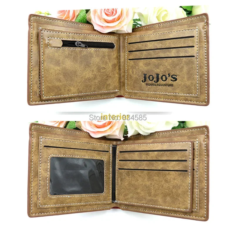 JoJo’s Bizarre Adventure Wallet – Jotaro Kujo Khaki Bifold & Coin Purse