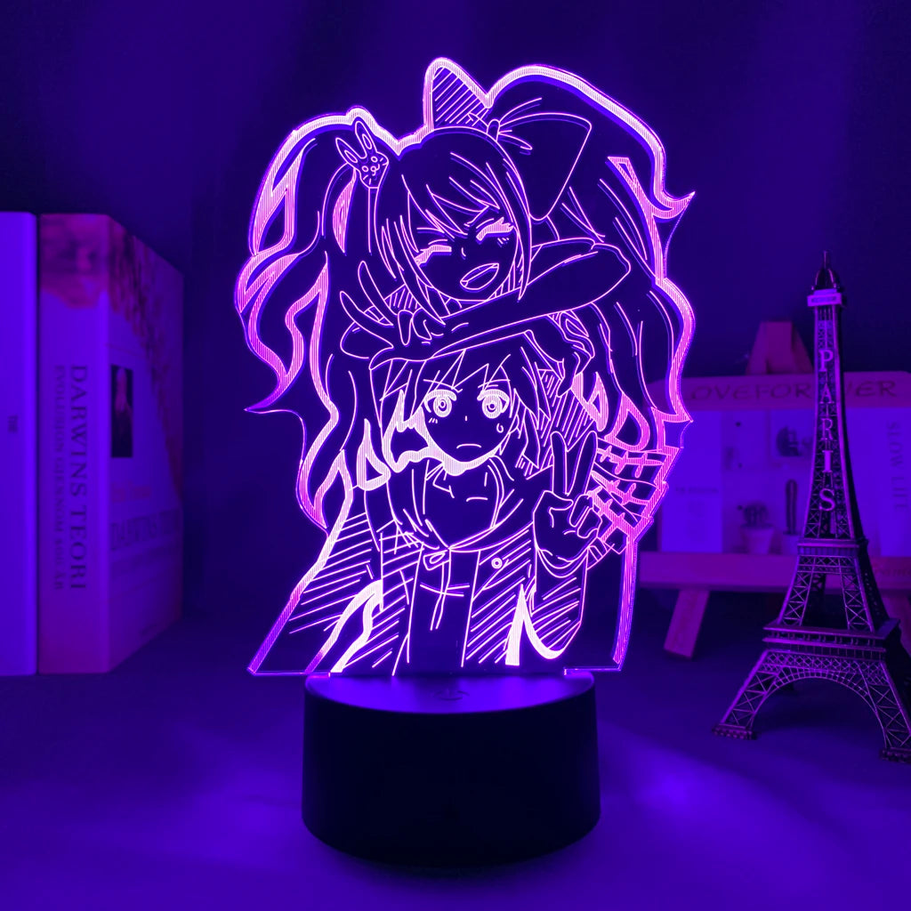 Anime Danganronpa V3 Nagito Komaeda Led Night Light Nagito Komaeda Game Figure Bedside Lamp for Bedroom Decor Kids Manga Gifts