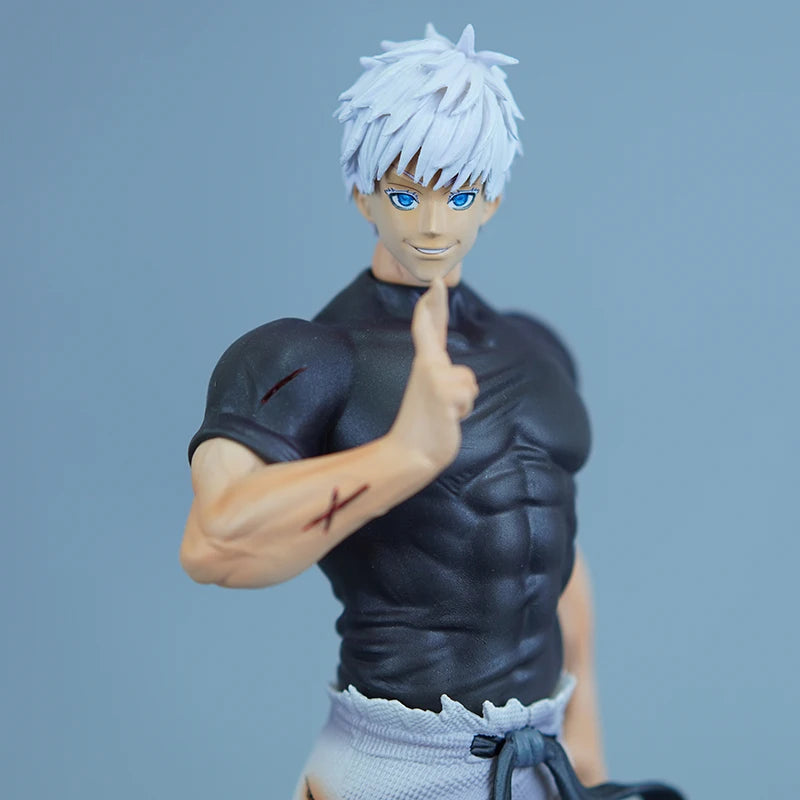 23cm Jujutsu Kaisen Satoru Gojo Action Figure Exquisite Three Head Statue PVC Anime Collectible Model Toy Desktop Ornament Gift