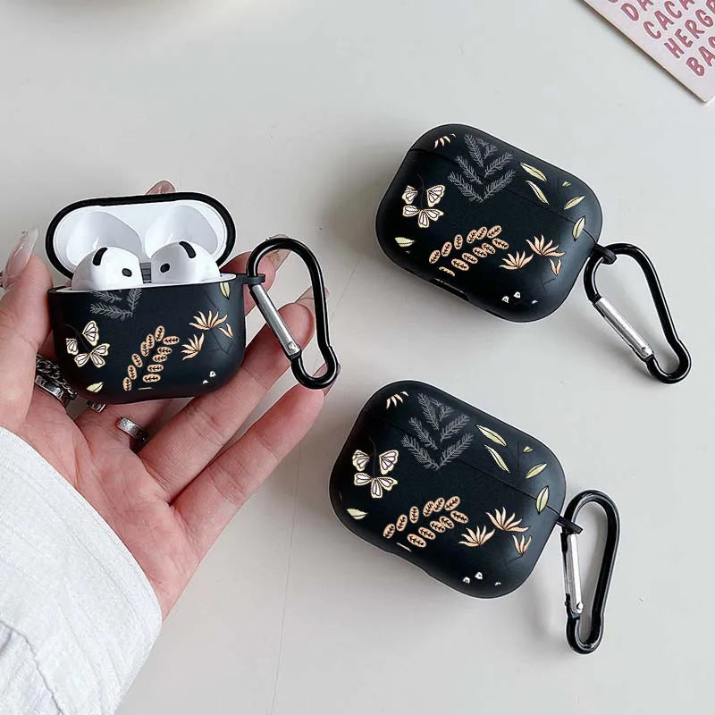 Anime Leaves Pattern Earphones Case for Airpods 1/2 4 3 for Airpod Pro and Pro 2 Protective Cover Gift for Lover Family Friends