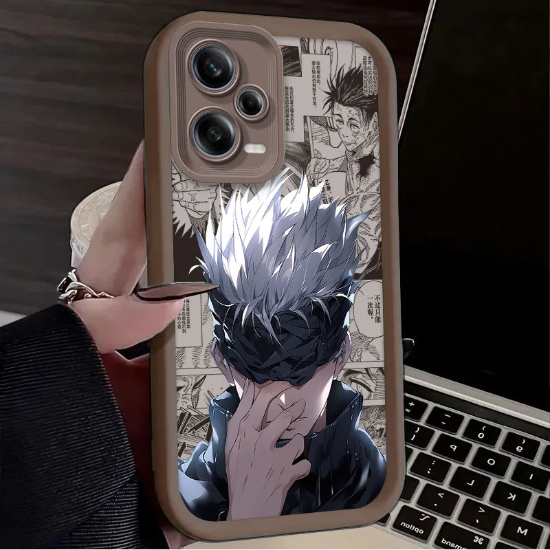Jujutsu Kaisen Satoru Gojo Case For Xiaomi Redmi Note 13 14 12 11 Pro Plus 5G 12S 11S 10S 10 9 Redmi 14C 13C 12C 12 4G A3 A3X