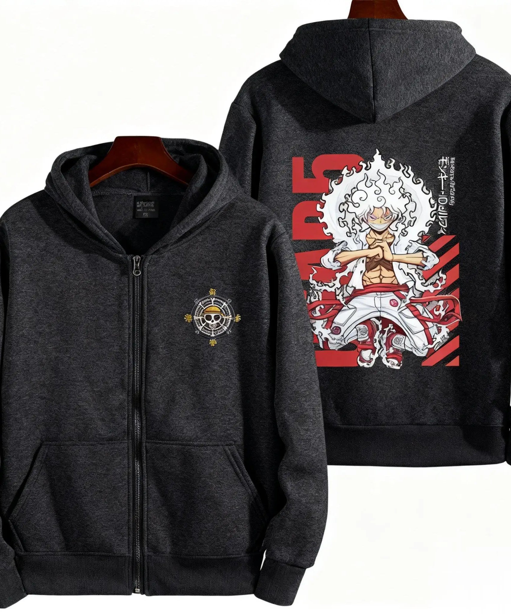 New Unisex Oversized One Piece Anime Zip Up Hoodie Men Women Casual Streetwear Sweatshirt Jacket Winter Autumn Y2k Tops