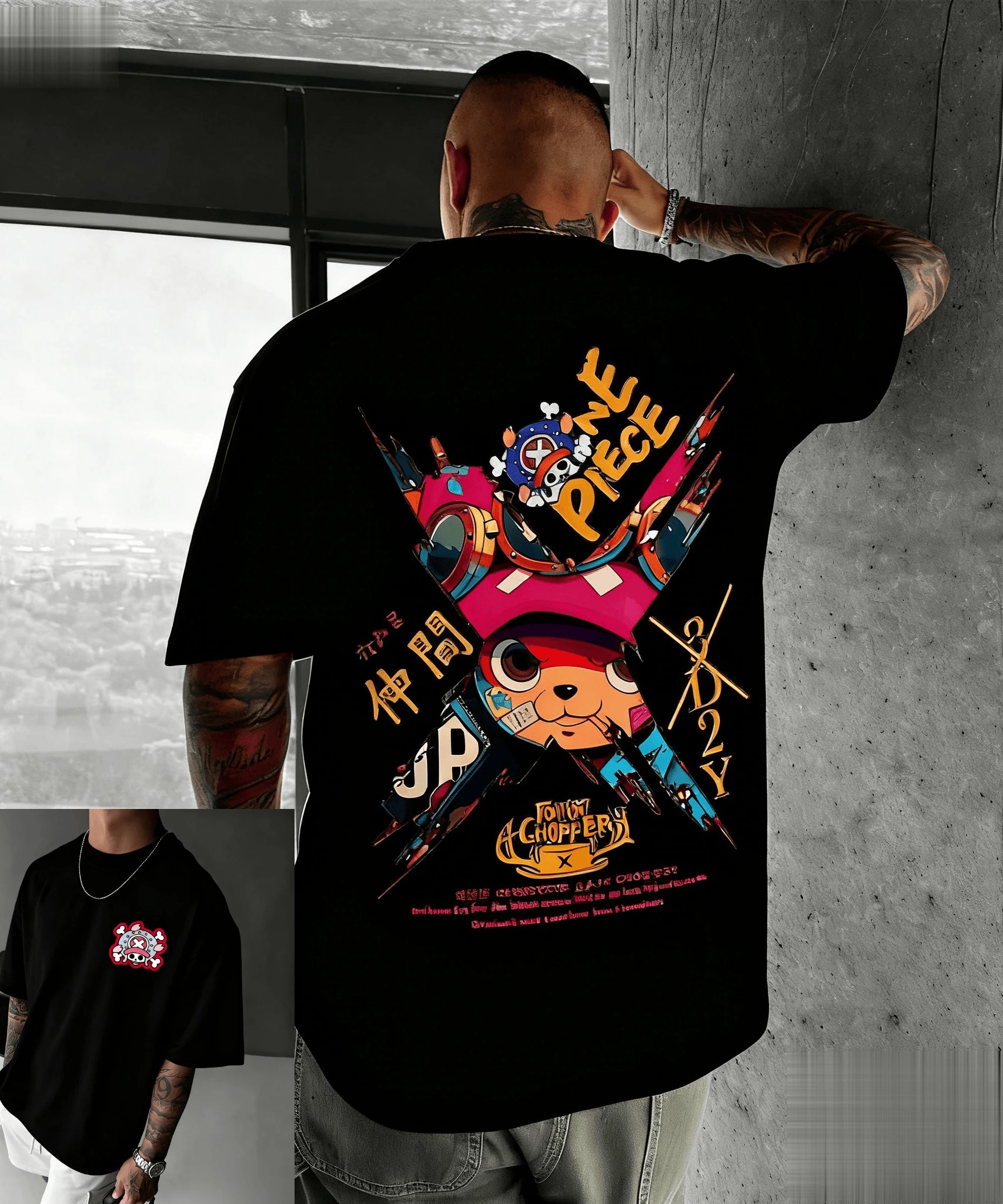 New One Piece Chopper Anime T Shirt Men Women Cotton Short Sleeve Tee Summer Cartoon Graphic Streetwear Casual Top Oversized Y2k