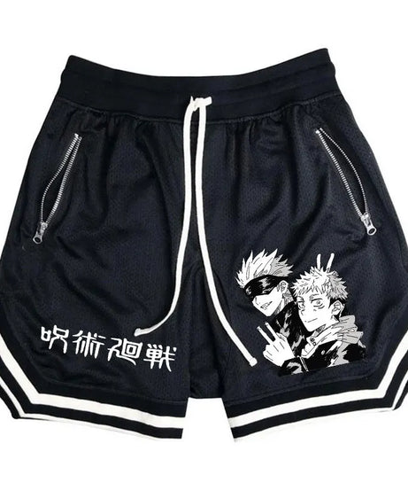 Anime Jujutsu Kaisen Basketball Shorts Gym Fitness Quick Dry Running Shorts Casual Breathable Beach Short Pants Streetwear