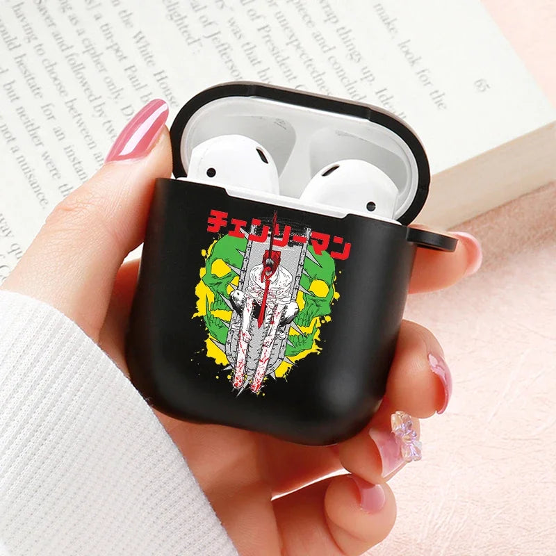 Anime Chainsaw Man Airpods Case for Apple Airpods Pro 2 1 2 3 Protective Denji Makima Aki Pochita Airpods Pro Case