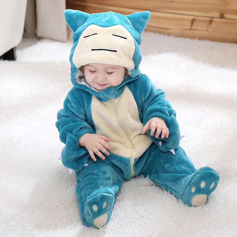 Pokémon Pikachu & Snorlax Baby Onesie – Cute Hooded Cosplay Jumpsuit for Babies & Toddlers (0–3 Years) 2