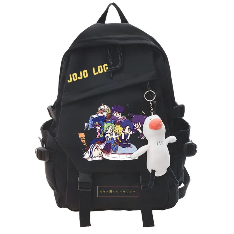JoJo's Bizarre Adventure Anime Backpack Student School Bag Bookbag Laptop Travel Rucksack Outdoor Boy Girl Gifts