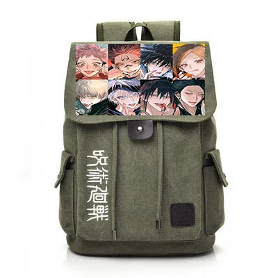 Jujutsu Kaisen Anime Backpack Cosplay Gojo Unisex Students School Bag Large Capacity Bookbag Laptop Travel Rucksack Outdoor Bag