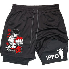 Hajime no Ippo 2-in-1 Compression Gym Shorts