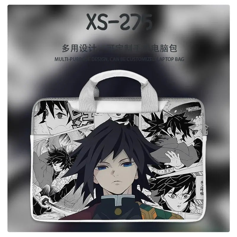 Demon Slayer Nezuko Tanjiro Notebook Laptop Bag Can Be Worn on One Shoulder As A Suitcase 12-16 Inches Anime Universal