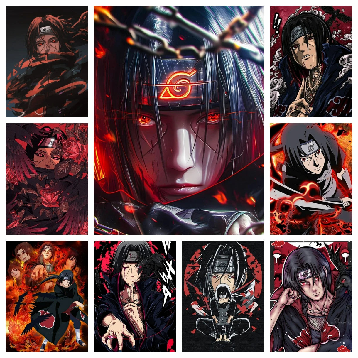 Uchiha Itachi New Diamond Painting Mosaic Naruto Cartoon Art Cross Stitch Embroidery Rhinestones Home Decor Children's Gift