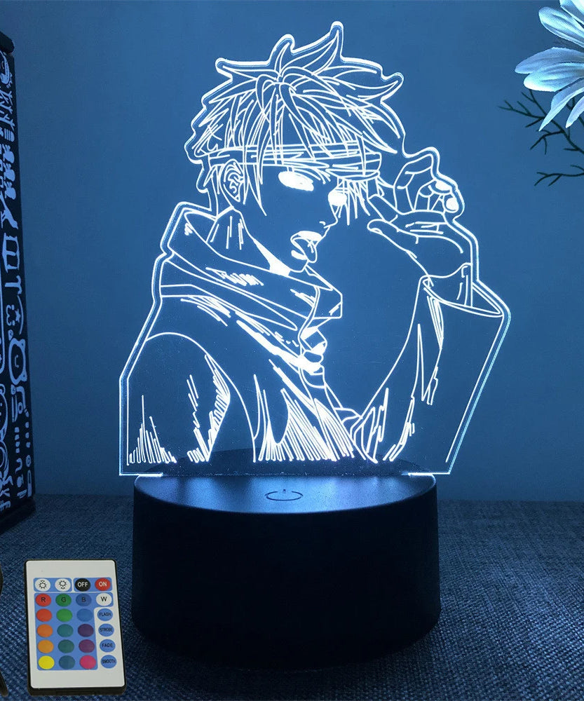 3D Anime Lamp Jujutsu Kaisen Led Night Light RGB Table Lamps Satoru Gojo Action Figure Kids Bedroom Desk Home Decor Friend