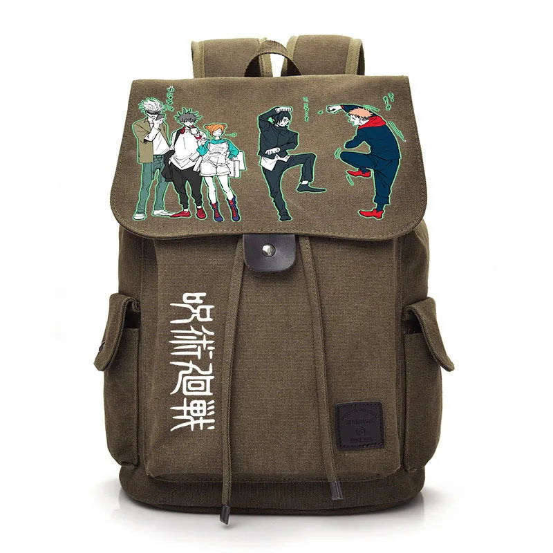 Jujutsu Kaisen Anime Backpack Cosplay Gojo Unisex Students School Bag Large Capacity Bookbag Laptop Travel Rucksack Outdoor Bag