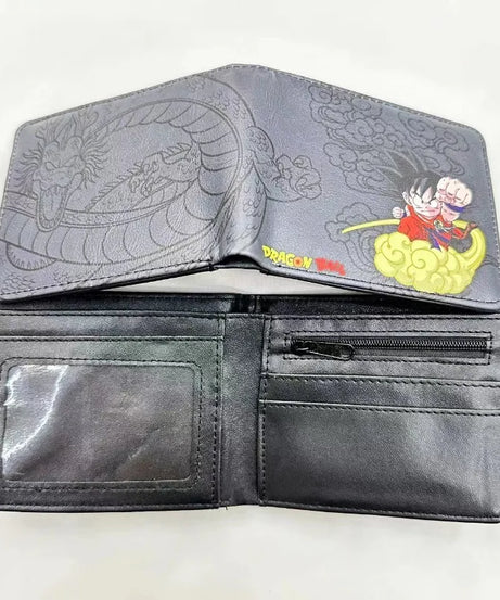 Dragon Ball Wallet Children's Simple Fashion Pu Leather Multifunction Storage Cards Banknotes Business Cards Card Pack