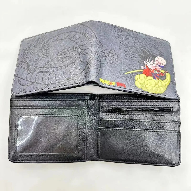 Dragon Ball Wallet Children's Simple Fashion Pu Leather Multifunction Storage Cards Banknotes Business Cards Card Pack