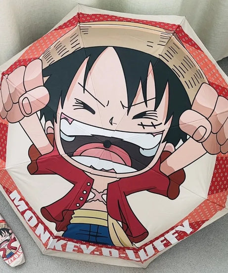 One Piece Anime Umbrella – Luffy, Zoro, Ace & Chopper | Automatic Rain & Sun Umbrella