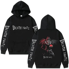 Y2K Anime Death Note Ryuk Graphic Hoodie – Vintage Oversized Pullover Sweatshirt