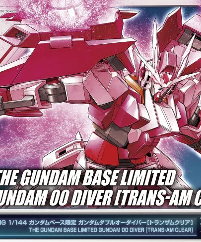 Stock HG 1/144 Original GUNDAM 00 DIVER TRANS-AM CLEAR BASE Aninm full Action Assembly Figure Model Toy Gifts for kids