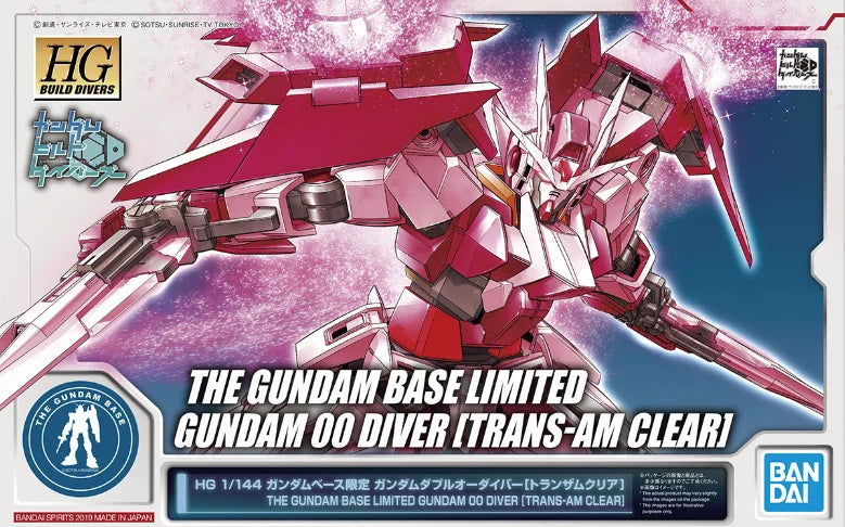 Stock HG 1/144 Original GUNDAM 00 DIVER TRANS-AM CLEAR BASE Aninm full Action Assembly Figure Model Toy Gifts for kids