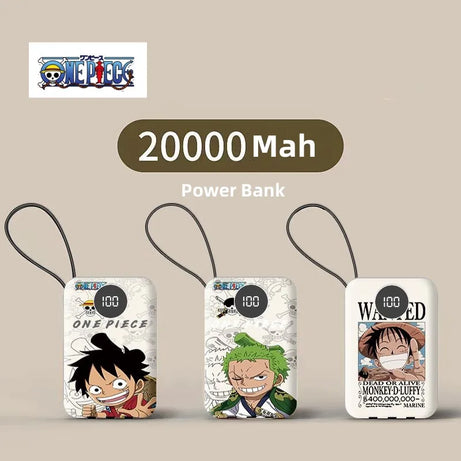One Piece Anime Power Bank 20000Mah Large Capacity Fast Load