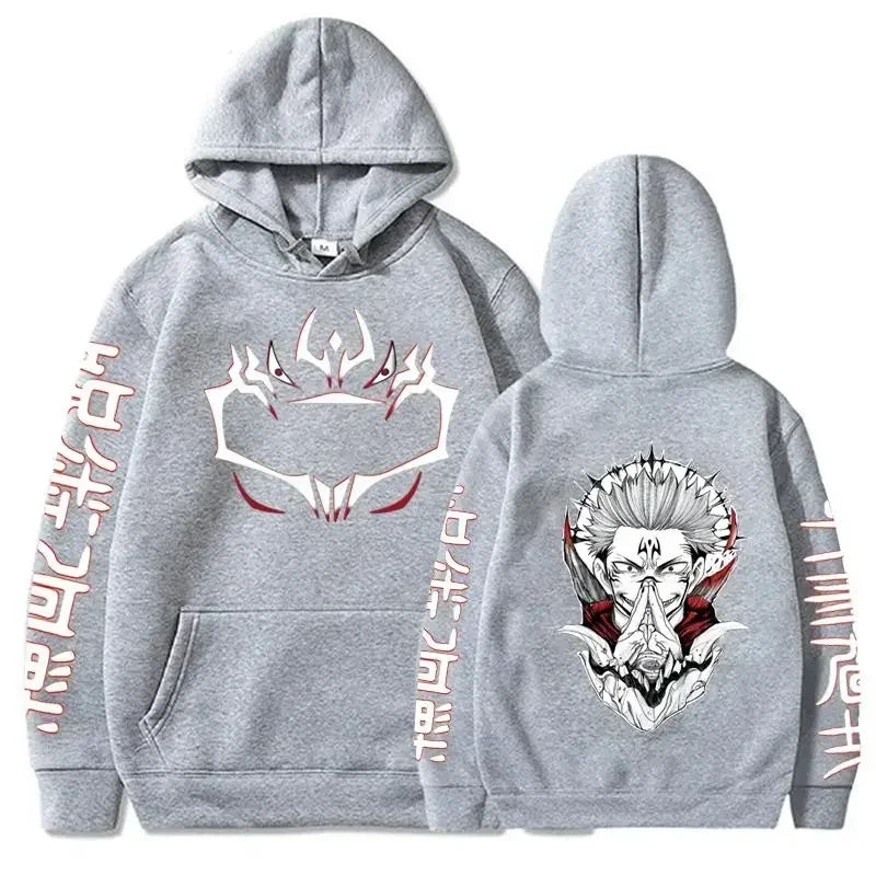 Anime Jujutsu Kaisen Ryomen Sukuna Graphic Hoodie – Harajuku Casual Pullover Sweatshirt for Men & Women 2