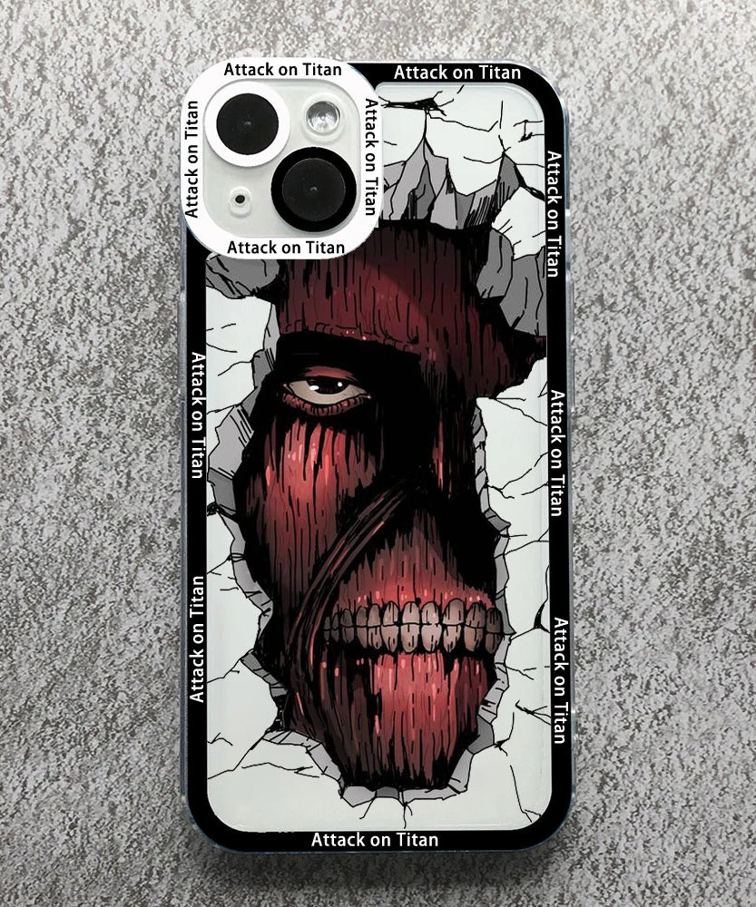 Anime Attack On Titan Phone Case For iPhone 17 16 15 14 13 12 11 Pro Max 17AIR 16Plus Clear Angel eyes Soft Silicone bumper Case