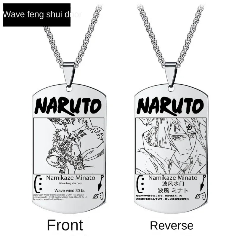 Naruto Kakashi Necklace Pendant Stainless Steel Chain Fashion Alloy Student Children Creative Necklace Clothing Accessories Gift