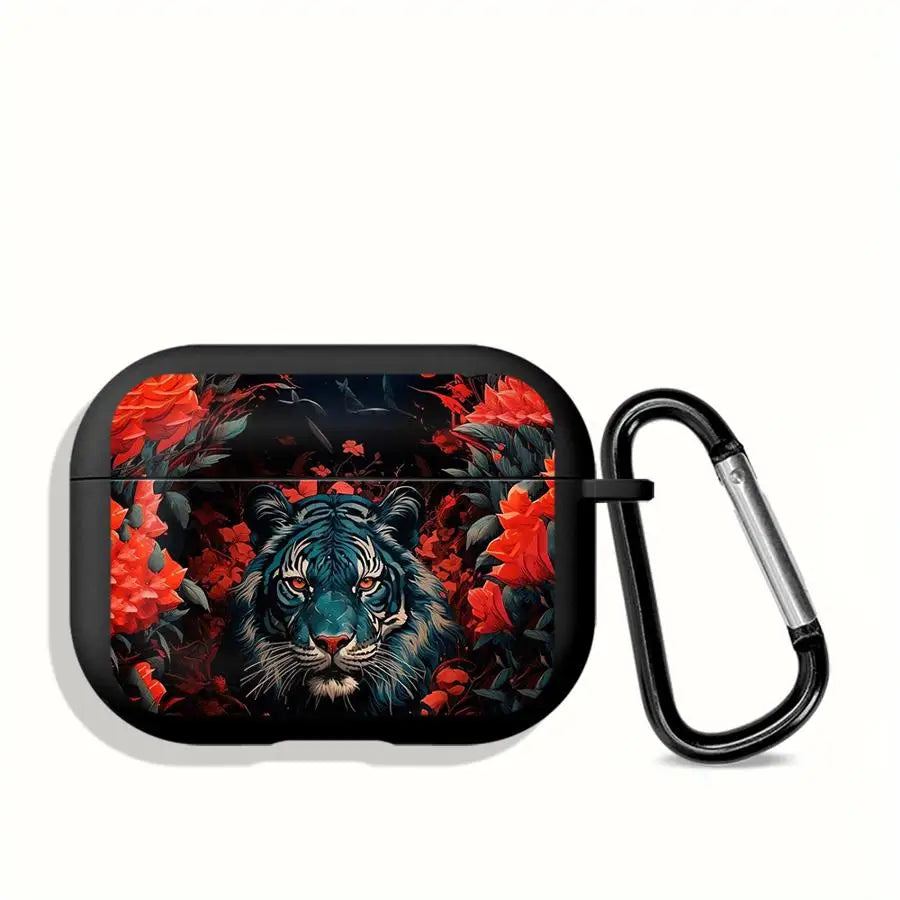 Earphone Cases Cover Case For Airpods 1 4 2 Pro 3 Pro3 Pro2 Tiger Flower Dragon