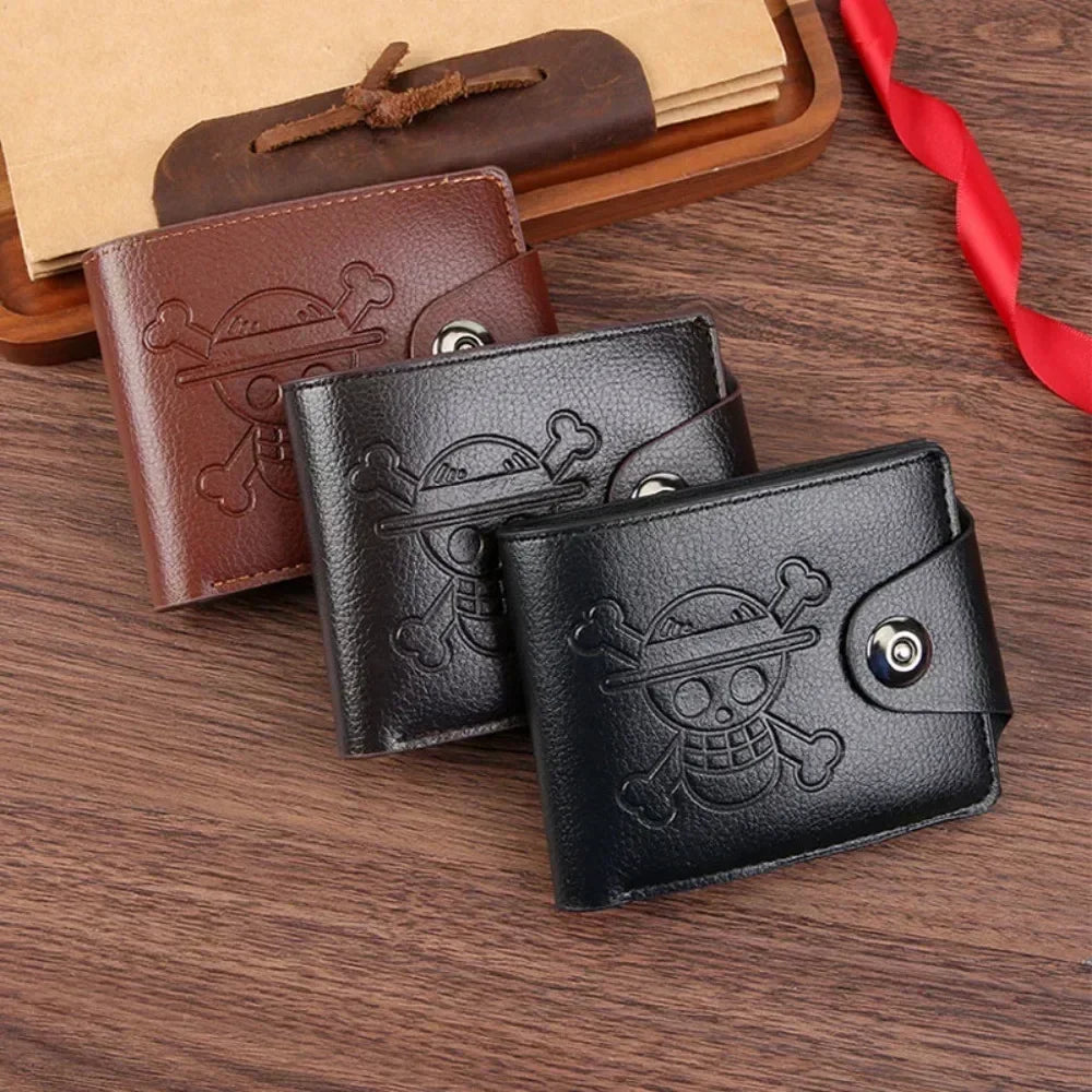 One Piece Luffy Wallet Roronoa Zoro Figures Cosplay Men Women PU Coin Purse Card Holder Wallet for Children Boys