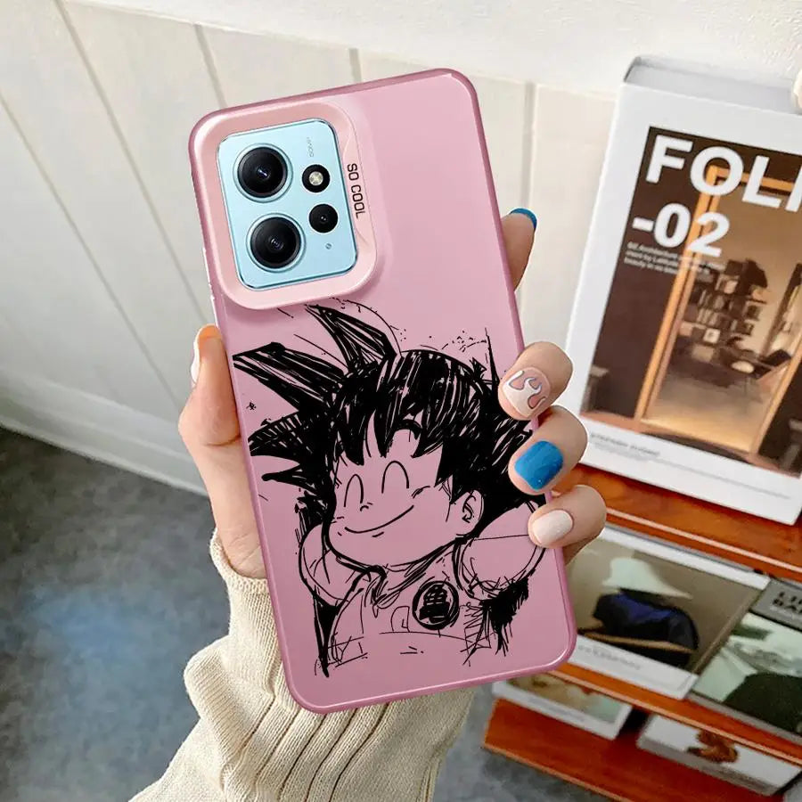 Cute Dragon Ball Goku Shell Phone Case for Xiaomi Redmi Note 10s 10 11 Pro 12 13 14 Pro Plus 11s