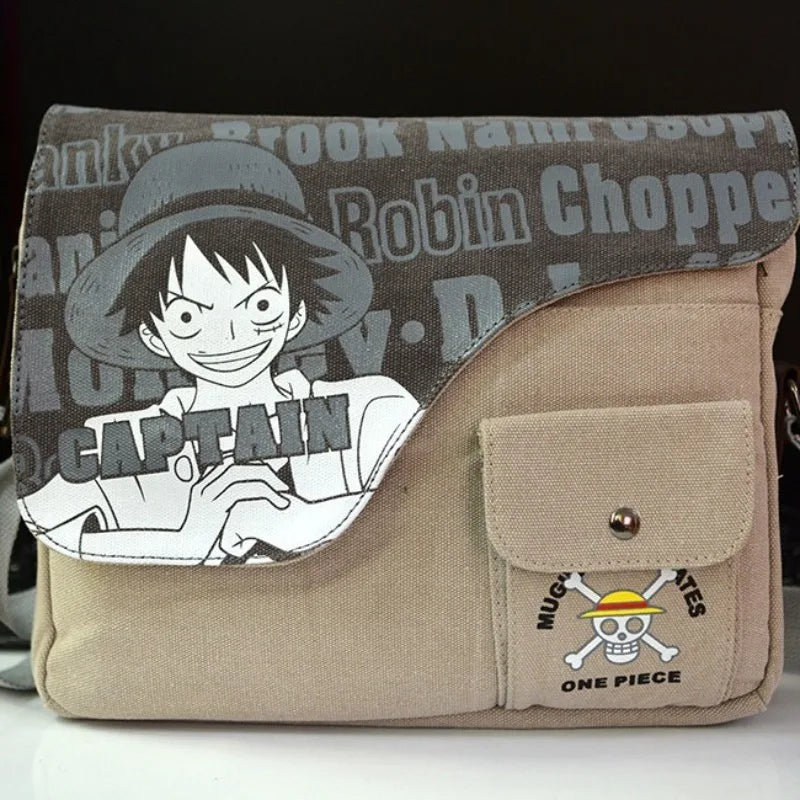 One Piece & Naruto Anime Crossbody Bag – Waterproof Canvas Shoulder Bag