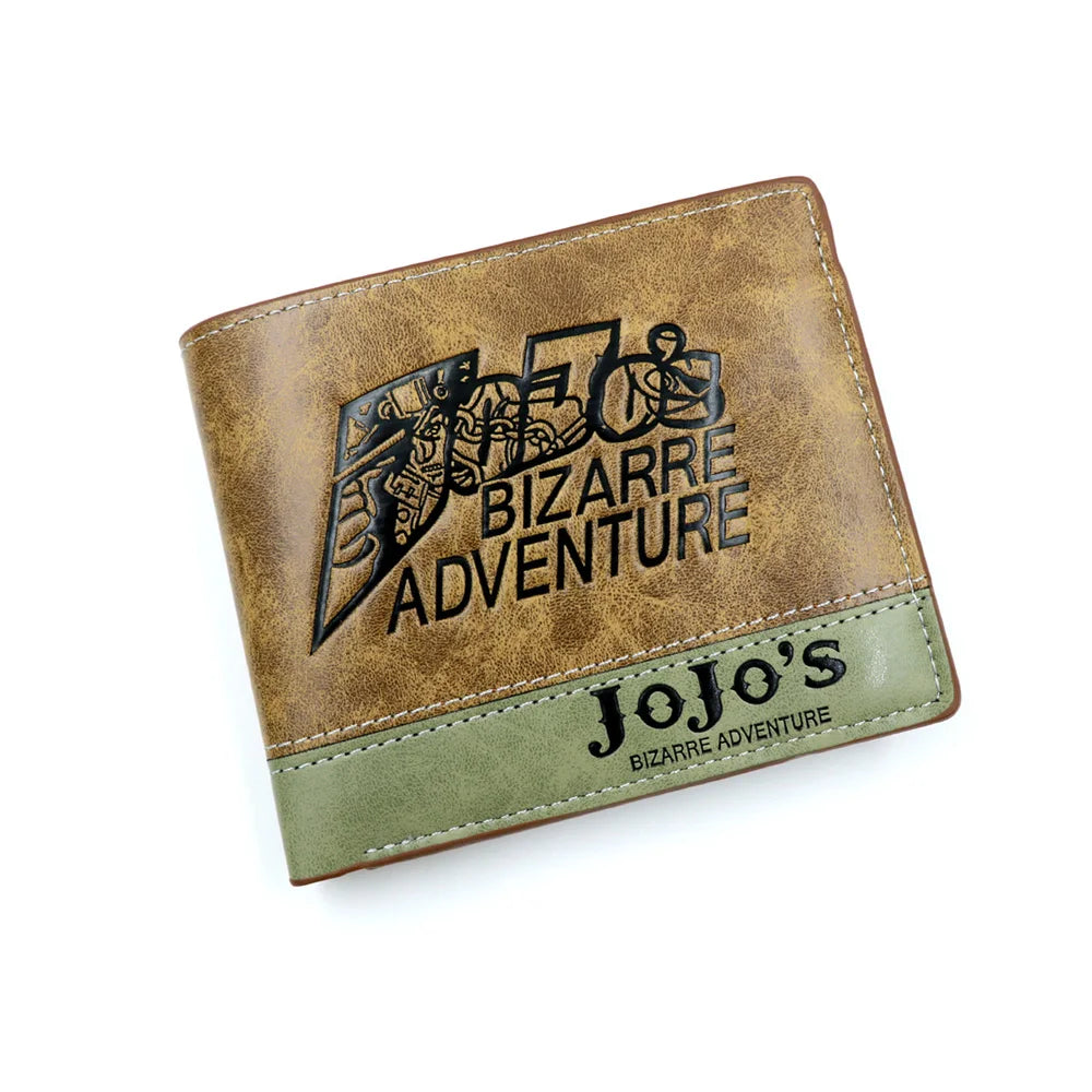 JoJo’s Bizarre Adventure Wallet – Jotaro Kujo Khaki Bifold & Coin Purse