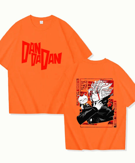 New Anime Dandadan Print T Shirt Women Men Short Sleeve Tops Tees Summer Fashion Loose Casual T-shirt