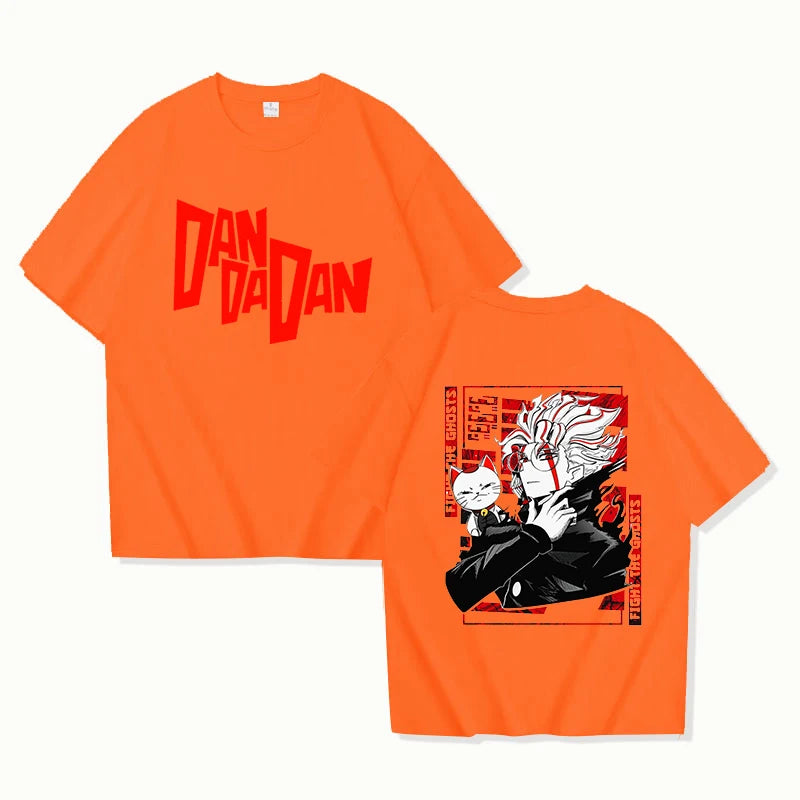 New Anime Dandadan Print T Shirt Women Men Short Sleeve Tops Tees Summer Fashion Loose Casual T-shirt