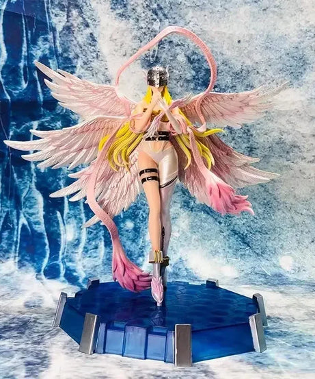 28cm Manga Digimon Adventure Figure Angemon Action Figurine Angewomon Statue Pvc Collection Desk Ornament Model Birthday Gift
