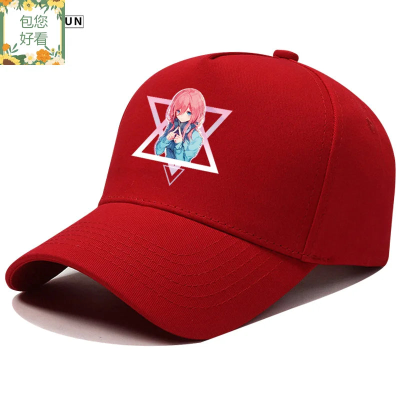 The Quintessential Quintuplets Nakano Ichika Nino Itsuki two-dimensional print hat men's and women's COS baseball cap present