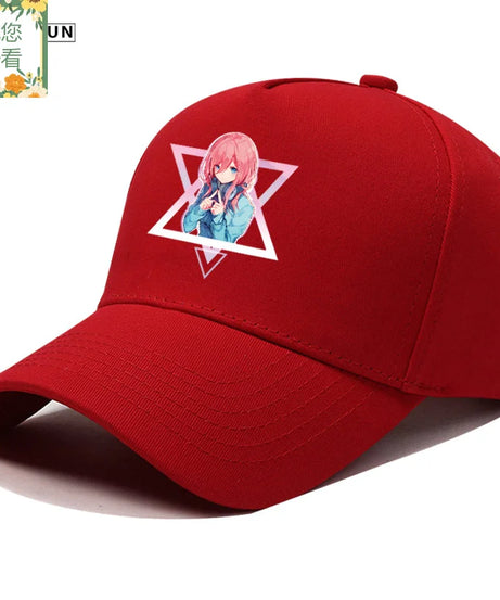 The Quintessential Quintuplets Nakano Ichika Nino Itsuki two-dimensional print hat men's and women's COS baseball cap present