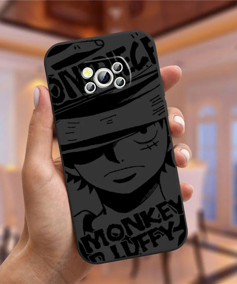 Anime Art One Piece Luffy For Xiaomi Mi Poco F5 F4 F3 X6 X5 X4 X3 M6 M5 M5S M4 M3 C65 Pro GT NFC 5G Black Back Phone Case