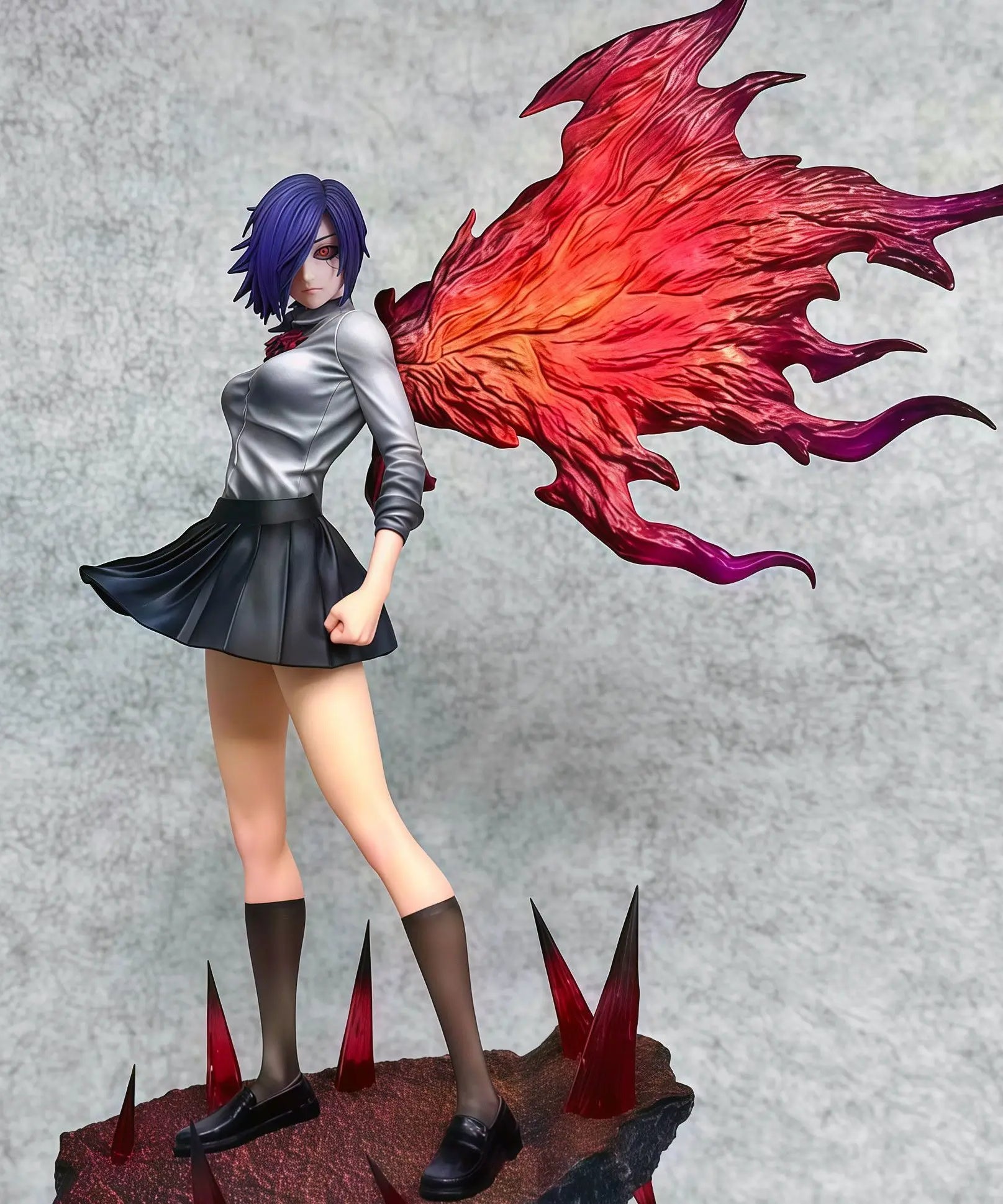 28cm Tokyo Ghouls Figure Touka Kirishima Figures Two Headed Statue Collection Dolls Desk Decora Model Toys Kids Birthday Gifts