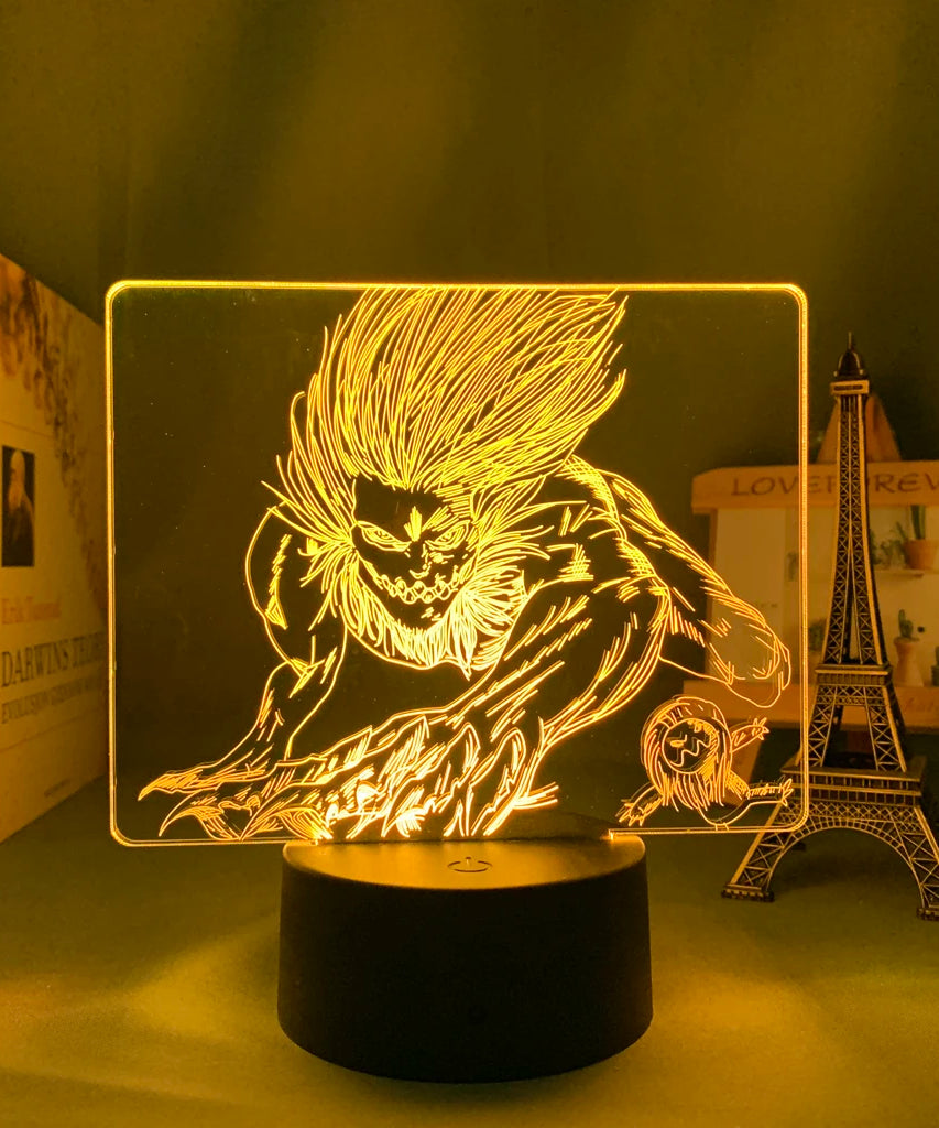Anime 3D Lamp Attack on Titan Acrylic Luminous Stand Mikasa Ackerman Eren Yeager Action Figure For Kids Children Gifts