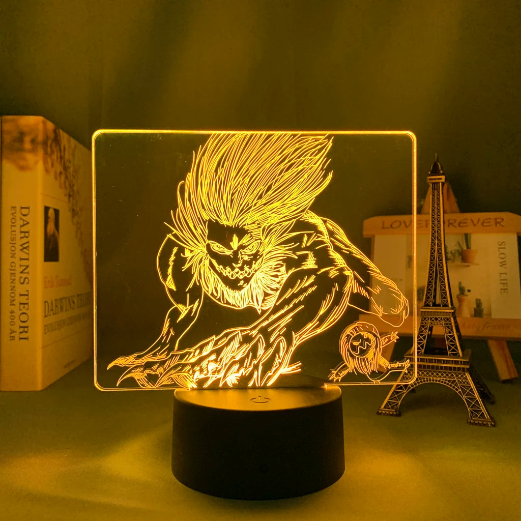 Anime 3D Lamp Attack on Titan Acrylic Luminous Stand Mikasa Ackerman Eren Yeager Action Figure For Kids Children Gifts