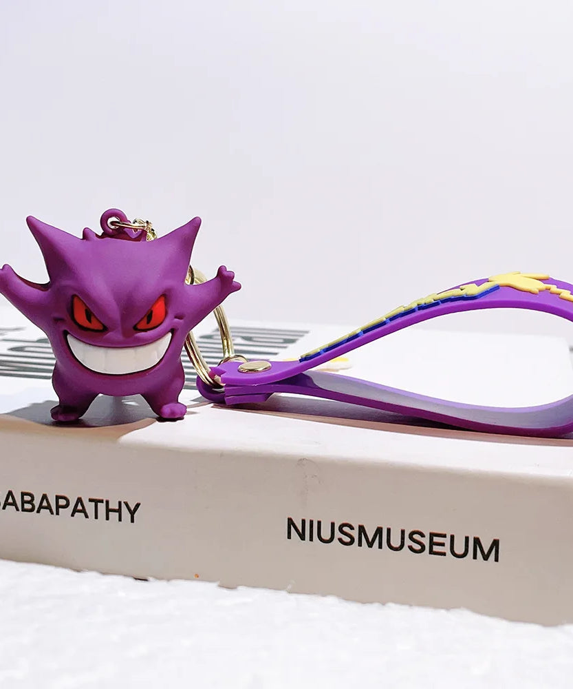 Pocket Monster Pikachu Anime PVC Doll Keychain Pendant Bag Accessories Action Toy Doll Psyduck Charizard Children's Gift