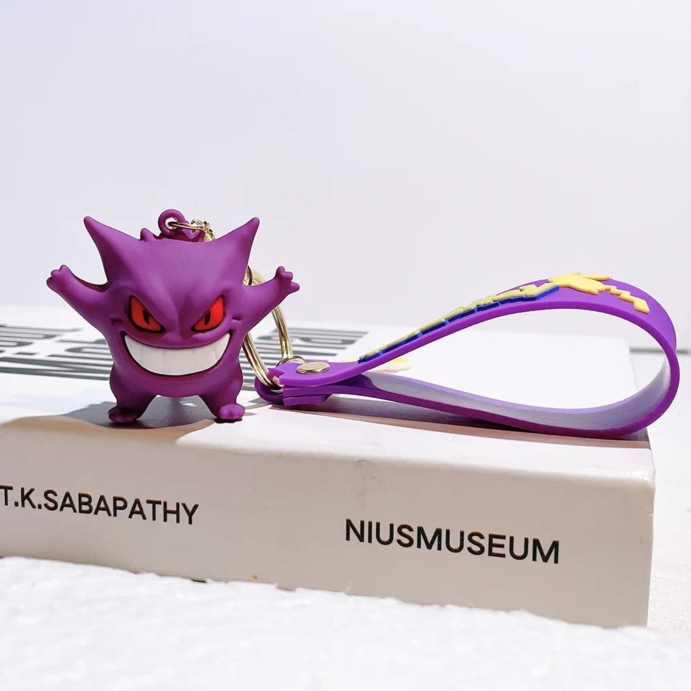 Pocket Monster Pikachu Anime PVC Doll Keychain Pendant Bag Accessories Action Toy Doll Psyduck Charizard Children's Gift