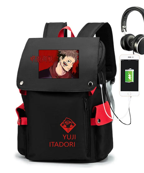 Jujutsu Kaisen Anime Backpack Student School Shoulder Bag Business Multifunctional Large Capacity Computer Bag Travel Backpack
