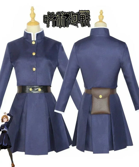 Anime Jujutsu Kaisen Cosplay Kostuum Kugisaki Nobara Tatoo Meisjes Vrouwen Jurk Uniform Volledige Set