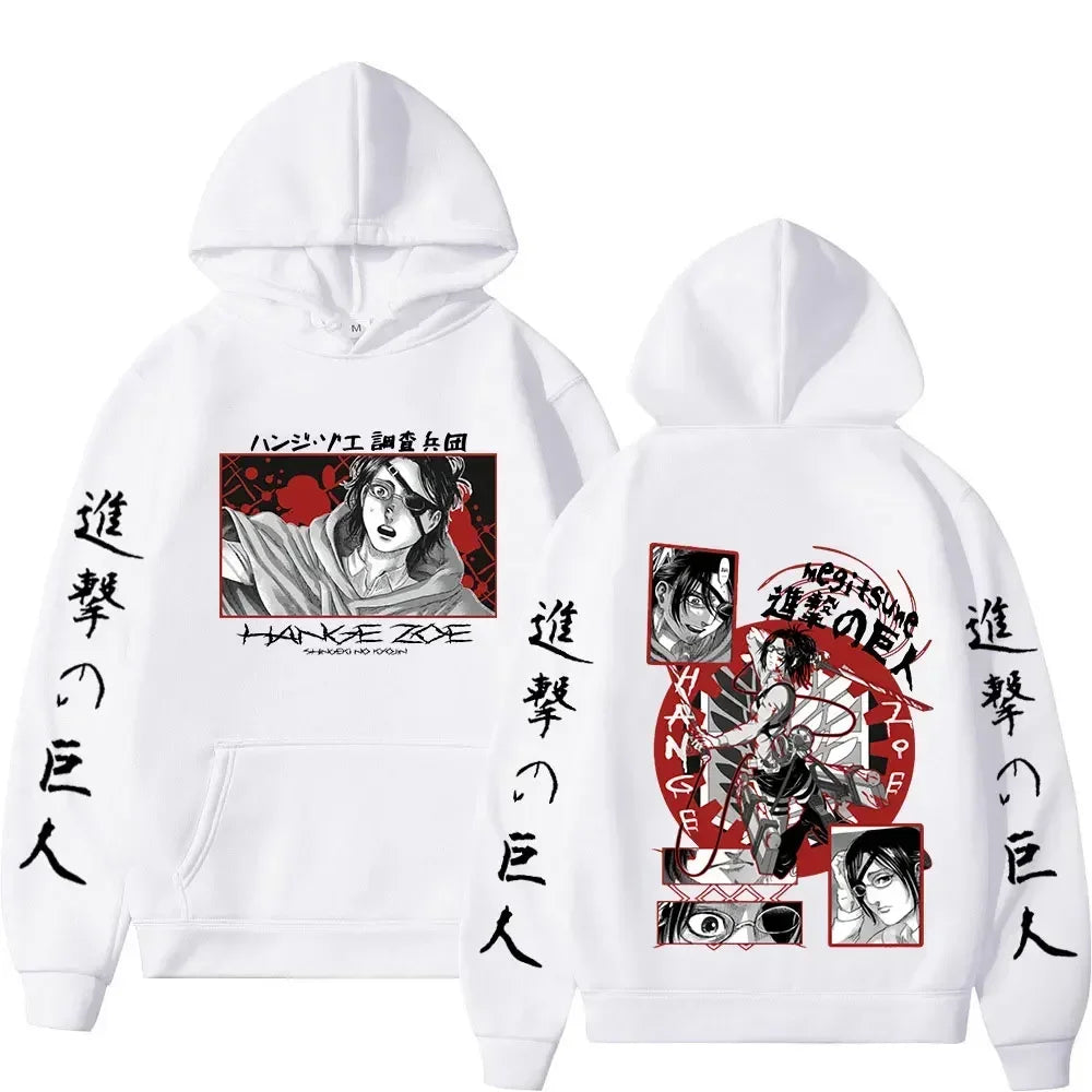 Attack on Titan Hange Zoe Graphic Hoodie Unisex Oversized Harajuku Sweatshirt 3