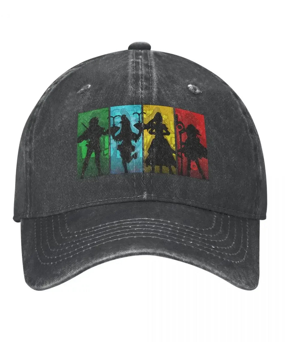 Anime Baseball Caps Hats Konosuba! Squad Silhouette Classic Dad Hat For Man Hip Hop Caps Sun Shade