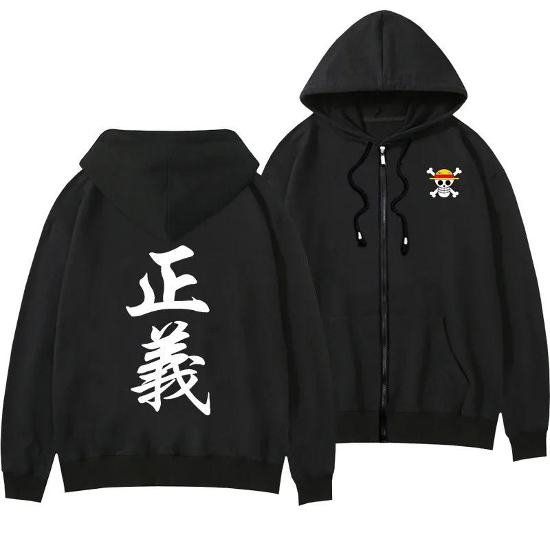 One Piece Anime Women Zip Up Hoodie Jacket Spring Autumn 2New Fashion Mens Sweatshirt Couple Promozed Clothes Coats