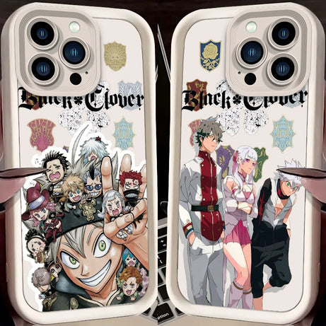 Black Clover Fashion Anime Eye Ladder For Apple iPhone 15 14 13 12 11 XS XR X Pro Max Plus Back Phone Case