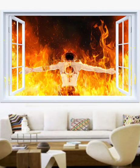 One Piece Anime Luffy Poster Wall Sticker Personality Creative Fashion Boys Dormitory Decoration Wallpaper Self Adhesive
